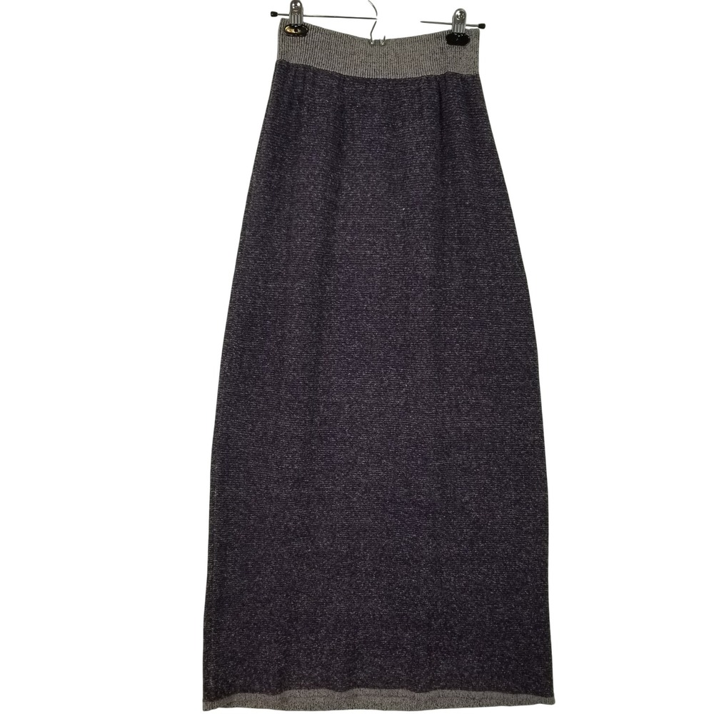 Moth Anthropologie Purple‎ Knit Maxi Skirt Space Dye Cotton Wool Blend Small